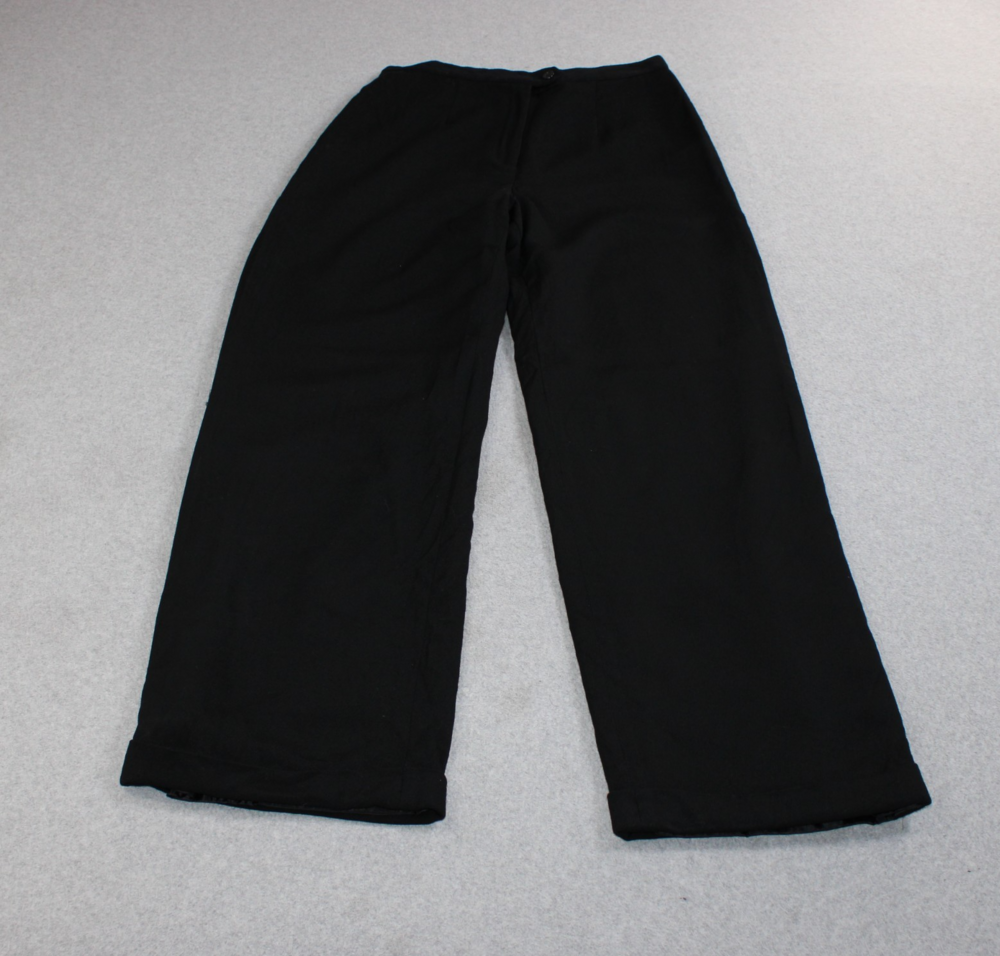 Vintage Lauren Ralph Pants Woman 10 Black Worsted Wool Academia Heritage USA